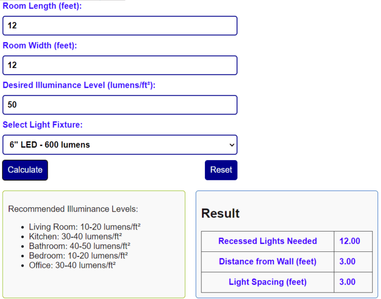 FREE Recessed Lighting Calculator | Tool For Perfect Light 6