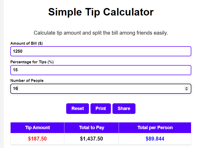 Tip Calculator